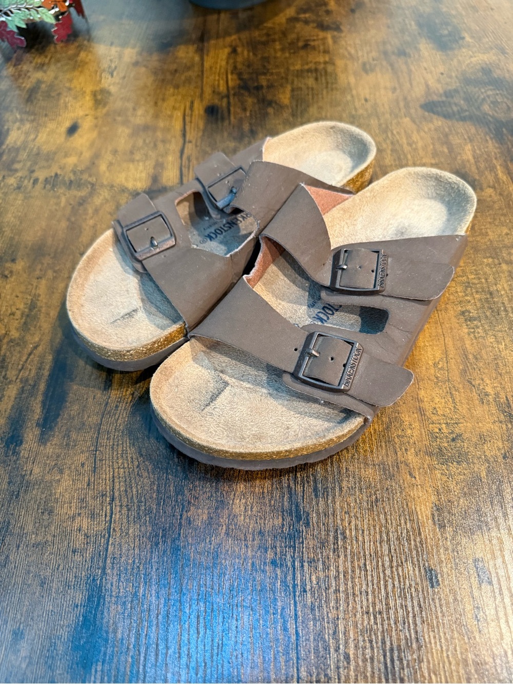 BIRKENSTOCK Women's Brown Leather Strap Sandals Size 37